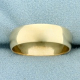 Wide 6mm Wedding Band Ring In 14k Yellow Gold