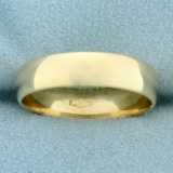 Mens Wedding Band Ring In 14k Yellow Gold