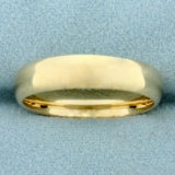 Mens Wedding Band Ring In 14k Yellow Gold