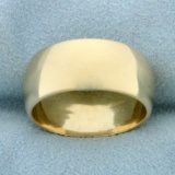 Wide 9mm Wedding Band Ring In 14k Yellow Gold
