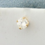 1/3ct Single Diamond Stud Earring In 14k Yellow Gold