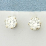 1.25ct Tw Diamond Stud Earrings With In 14k White Gold