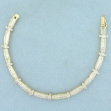 5ct Tw Cz Tennis Bracelet In Gold Plated Sterling Silver
