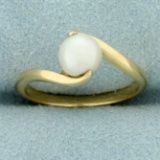 Cultured Pearl Ring In 10k Yellow Gold