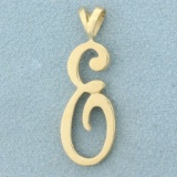 Initial E Pendant In 14k Yellow Gold