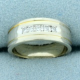 Diamond Wedding Band Ring In 14k White Gold