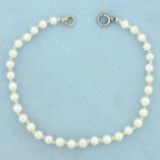 Cultured Pearl Bracelet With Sterling Silver Clasp