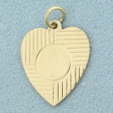 Engravable Heart Pendant In 14k Yellow Gold