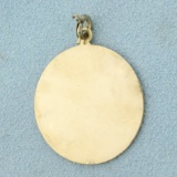 Engravable Disc Pendant In 14k Yellow Gold