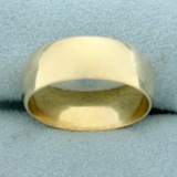 Mens Wide Wedding Band Ring In 10k Yellow Gold