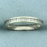 Diamond Wedding Band Ring In 14k White Gold