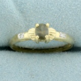 Color Changing Diaspore And Diamond Ring In 10k Yellow Gold