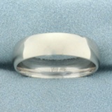Mens Wedding Band Ring In 10k White Gold