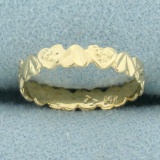 Childs Heart Band Ring In 14k Yellow Gold