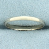 Womens Thin Wedding Band Ring In 14k White Gold