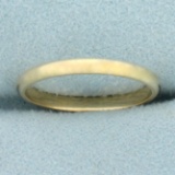 Womens Wedding Band Ring In 14k Yellow Gold