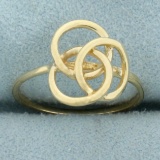 Knot Design Ring In 14k Yellow Gold
