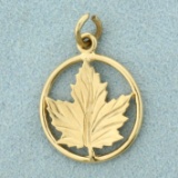 Canadian Maple Leaf Pendant In 10k Yellow Gold