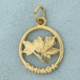 Canada Maple Leaf Pendant In 10k Yellow Gold