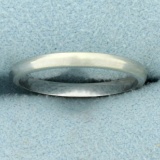 Womens Thin Wedding Band Ring In 14k White Gold