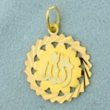 Allah Pendant In 18k Yellow Gold