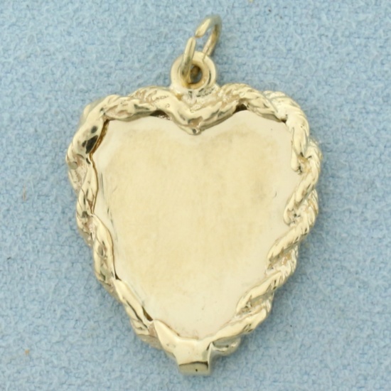 Engravable Heart Pendant In 14k Yellow Gold