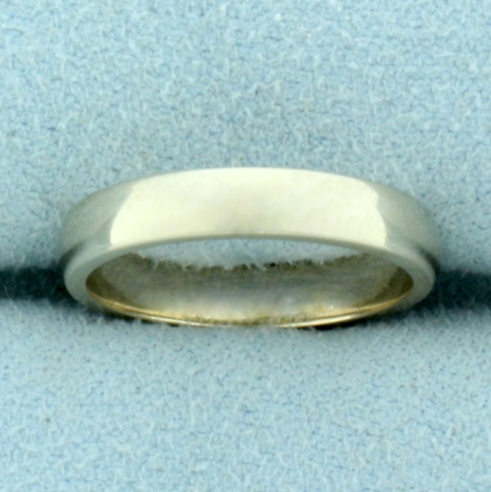 Womens Wedding Band Ring In 14k White Gold