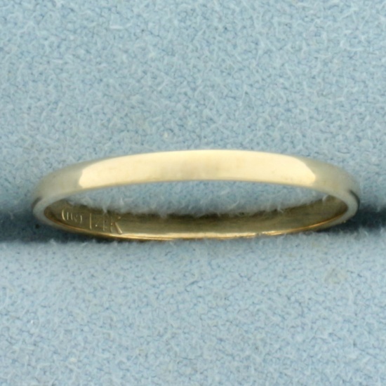 Thin Wedding Band Ring In 14k Yellow Gold