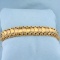 Heavy Designer Link Bracelet In 18k Yellow Gold