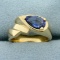 Unique Tanzanite Ring In 14k Yellow Gold