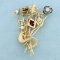 Victorian Era Stick Pin Brooch In 14k Yellow Gold