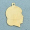 Inscribable Girl Pendant Or Charm In 14k Yellow Gold