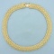 15 Inch Mesh Design Chain Necklace In 14k Yellow Gold