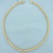 3ct Tw Graduated Diamond Necklace In 14k Yellow Gold