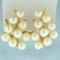 Designer Ming's Pearl Earrings In 14k Yellow Gold