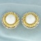 Mabe Pearl Clip On Statement Earrings In 18k Yellow And White Gold