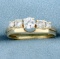 Antique Five Stone Diamond Wedding Or Anniversary Ring In 14k Yellow Gold