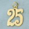 25 Birthday Pendant In 14k Yellow Gold