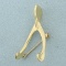 Wishbone Pin In 14k Yellow Gold