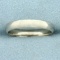 Mens Wedding Band Ring In 14k White Gold