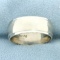 Wide 8mm Wedding Band Ring In 14k White Gold