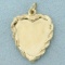 Engravable Heart Pendant In 14k Yellow Gold