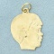 Engravable Boys Silhouette Pendant In 14k Yellow Gold