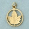 Canadian Maple Leaf Pendant In 10k Yellow Gold