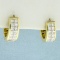 2ct Tw Diamond Huggie Hoop Earrings In 18k Yellow Gold