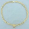 Diamond Door Knocker Style Necklace In 14k Yellow Gold