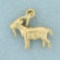 Goat Charm Or Pendant In 14k Yellow Gold