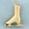 Ice Skate Pendant In 14k Yellow Gold