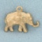 Elephant Pendant Or Charm In 14k Yellow Gold