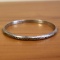 Etched Thin Bangle Bracelet In Sterling Silver